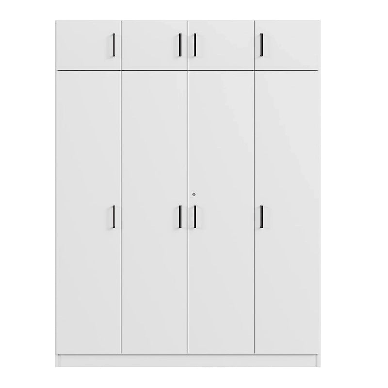 Wardrobe with Multiple Storage Space and Top Cabinet by