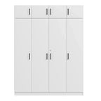 Wardrobe with Multiple Storage Space and Top Cabinet by