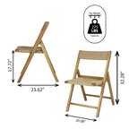 Mallorca Coastal Modern Wood Woven Seagrass Folding Chair, Natural (Set of 2) by JONATHAN Y