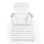 Shoreham 2-Piece Traditional Rustic Acacia Wood Adirondack Chair with Detachable Ottoman, by JONATHAN Y