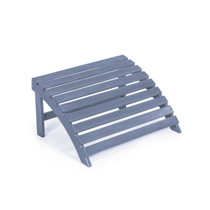 Shoreham 2-Piece Traditional Rustic Acacia Wood Adirondack Chair with Detachable Ottoman, by JONATHAN Y