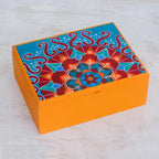 Novica Handmade Fruits Of The Sun Wood Tea Box
