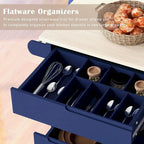 Store Kitchen Cart with Wheels and 8 Drawers