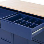 Store Kitchen Cart with Wheels and 8 Drawers