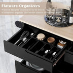 Store Kitchen Cart with Wheels and 8 Drawers