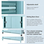 Rubberwood Folding Countertop Kitchen Cart with 2 Drawers and Storage Cabinet