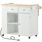 Kitchen Island with Power Outlet