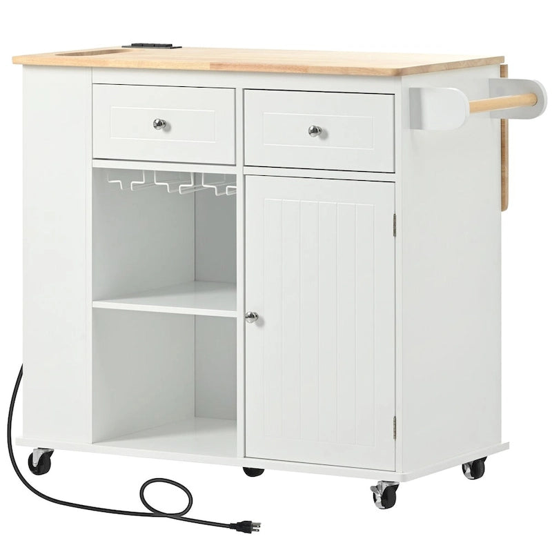 Kitchen Island with Power Outlet
