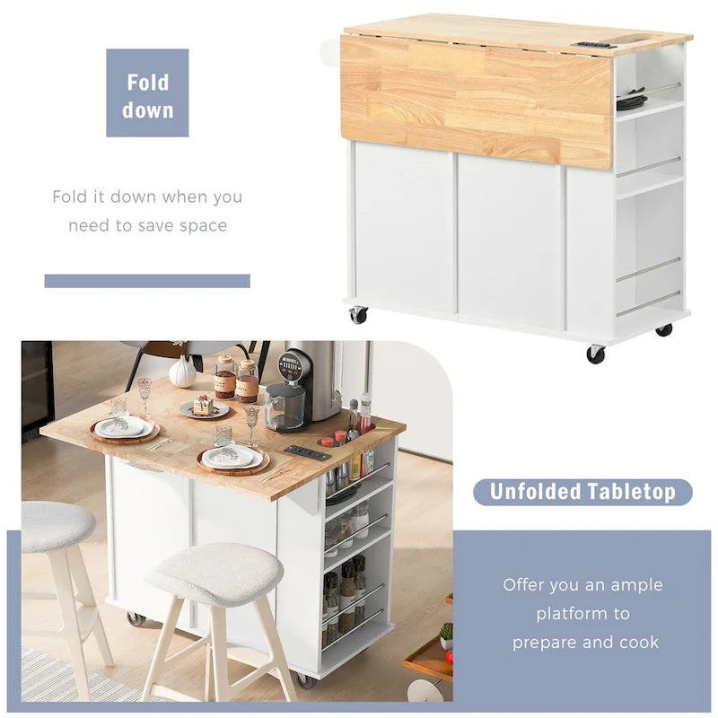 Kitchen Island with Power Outlet