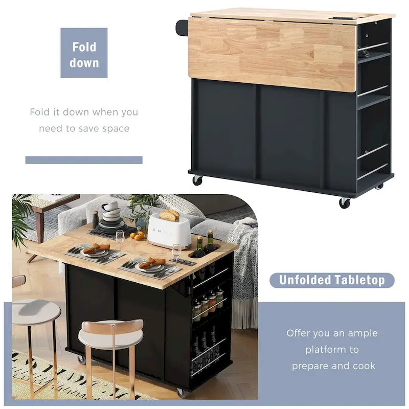 Kitchen Island with Power Outlet