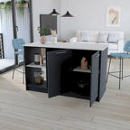 Kitchen Island for Dining Room,Two open storage shelves, Kitchen