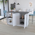 Kitchen Island for Dining Room,Two open storage shelves, Kitchen