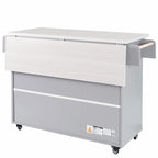Kitchen Island with Trash Can Storage and Adjustable Shelf