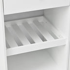 41.3 in. Rolling Kitchen Island with Spice Rack and Two Drawers