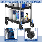 3 Tier Portable Kitchen Cart with Swivel Wheels