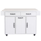 Kitchen Island with Trash Can Storage Cabinet by Harper&Bright Designs