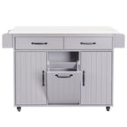 Kitchen Island with Trash Can Storage Cabinet by Harper&Bright Designs