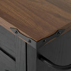 53.5 Farmhouse Kitchen Island - Power Outlet, Drop Leaf, Spice Rack, Drawer, Rolling Cart on Wheels