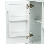 Kitchen Island on 5 Wheels with Storage Cabinet and 3 Drawers
