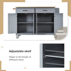 Homestyles Kitchen Island Finish with Wood Top Kitchen Cart