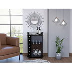 Savannah 6-Bottle 3-Shelf Bar Cart for Kitchen, Party and Living Room