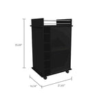Savannah 6-Bottle 3-Shelf Bar Cart for Kitchen, Party and Living Room