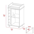 Savannah 6-Bottle 3-Shelf Bar Cart for Kitchen, Party and Living Room