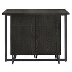 Oyala Black Finish 2-door Kitchen Island with Power and USB outlets by iNSPIRE Q Modern