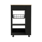 Kitchen Cart for Kitchen, Dining Room,Living Room, White / Light Oak