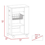 Kitchen Cart for Kitchen, Dining Room,Living Room, White / Light Oak