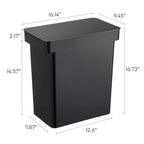 Yamazaki Home Rolling Airtight Pet Food Container (25 lbs.), Polypropylene, Extra Large, 6.6 gallons, 25 liters