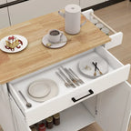 Kitchen island rolling trolley cart