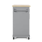 Contemporary Wood Kitchen Cart with Wheels Storage and Wheels by Christopher Knight Home