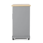 Contemporary Wood Kitchen Cart with Wheels Storage and Wheels by Christopher Knight Home