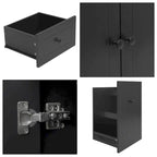Rolling Kitchen Cart with Internal Storage Rack and Pull Out Cabinet - N/A