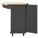 Rolling Kitchen Cart with Internal Storage Rack and Pull Out Cabinet - N/A