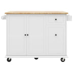 Rolling Kitchen Cart with Internal Storage Rack and Pull Out Cabinet - N/A