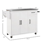 Kitchen Island with Storage,Rolling Kitchen Island on Wheels w/Drawer