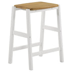 Prager Brown and White 3-piece Counter Height Table with Stools