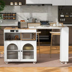 Rolling Kitchen Island With Extended Table,Kitchen Island on Wheels