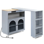 Rolling Kitchen Island With Extended Table,Kitchen Island on Wheels