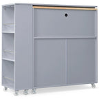 Rolling Kitchen Island With Extended Table,Kitchen Island on Wheels