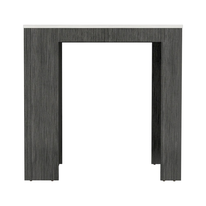 Kitchen Island Doyle, Kitchen, Concrete Gray / Ibiza Marble,High quality and durable