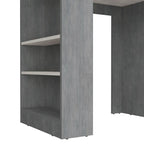Kitchen Island Doyle, Kitchen, Concrete Gray / Ibiza Marble,High quality and durable