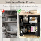 53.9 W Modern Versatile Kitchen Island with Drop Leaf and 3 Drawer Cabinets