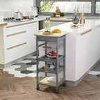 Mobile Rolling Kitchen Island Trolley Serving Cart