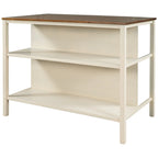 Solid Wood Rustic 45 Stationary Kitchen Island