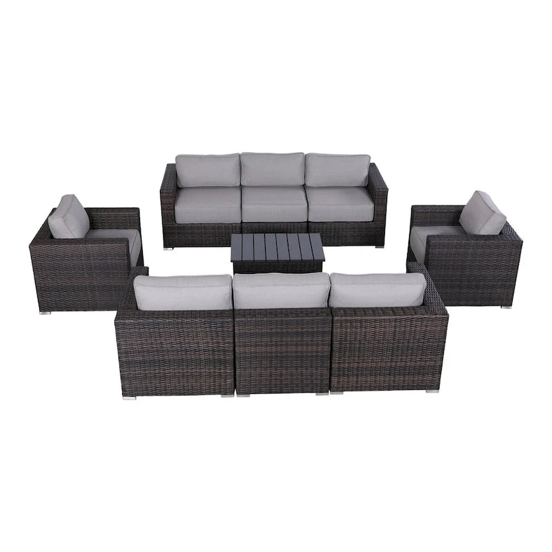 LSI 9 Piece Sectional Seating Group With Cushion