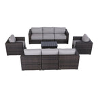 LSI 9 Piece Sectional Seating Group With Cushion
