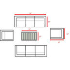 LSI 9 Piece Sectional Seating Group With Cushion